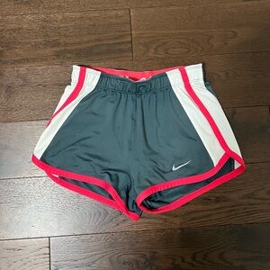 EUC Nike Tennis Dri-Fit Shorts in Gray/Coral Pink/White